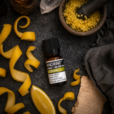 10 ml Lemon Essential Oil — overhead lifestyle flat lay