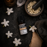 10 ml Jasmine Absolute Essential Oil — overhead lifestyle flat lay