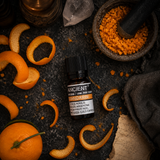10 ml Mandarin Essential Oil — overhead lifestyle flat lay