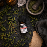 Red Thyme Essential Oil 10ml — overhead lifestyle flat lay