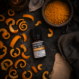 10 ml Orange Essential Oil — overhead lifestyle flat lay