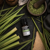10 ml Palmarosa Essential Oil — overhead lifestyle flat lay