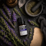 10 ml Hyssop Essential Oil — overhead lifestyle flat lay