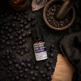 10 ml Juniperberry Essential Oil — overhead lifestyle flat lay