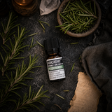 10 ml Rosemary Essential Oil — overhead lifestyle flat lay