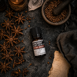 10 ml Aniseed China Star (Star Anise) — overhead lifestyle flat lay